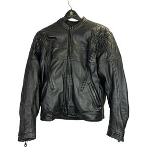 Harley-Davidson FXRG 98513-00VM Black Leather Motorcycle Jacket Removable Liner